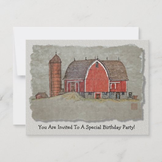 Red Barn en Silo Kaart (Voorkant)