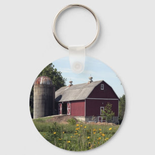 Red Barn en Silo Sleutelhanger