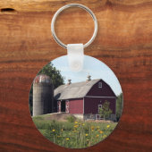 Red Barn en Silo Sleutelhanger (Voorkant)