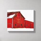 Red Barn Farmhouse Decor Canvas Print Wall Art (Voorkant)