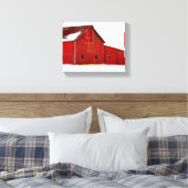 Red Barn Farmhouse Decor Canvas Print Wall Art (Insitu (Slaapkamer))