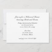 Red Barn Fence Country Weddenschap Rehearsal Dinne Kaart (Achterkant)