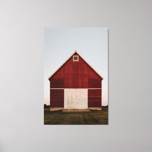 RED BARN GROTE QUAD PRINT OP STRETCHETCANVAS (Voorkant)