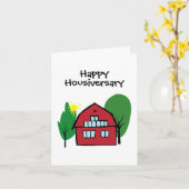 Red Barn Happy Housiever Client Appreciation Kaart (Gele Bloem)
