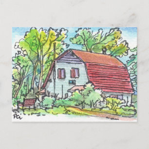 Red Barn House Briefkaart