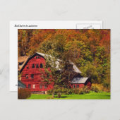 Red Barn in het najaar Briefkaart (Voorkant / Achterkant)