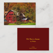 Red Barn in het najaar van de ATC Visitekaartje (Voorkant / Achterkant)