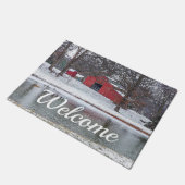 Red Barn in sneeuwdebok Deurmat (Schuin)