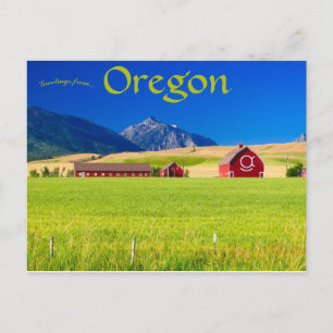 Red Barn in Wallowa-Whitman National Forest USA Briefkaart