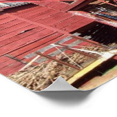 Red Barn in Weaverville, N. Caroilna Poster (Hoek)