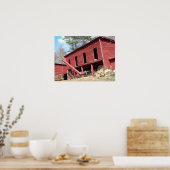 Red Barn in Weaverville, N. Caroilna Poster (Keuken)