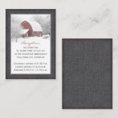 Red Barn in Winter Reception Enclosure Kaart 2 (Voorkant / Achterkant)