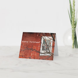 Red Barn Kerstmis Kaart