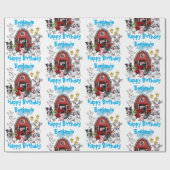 Red Barn Leuke Boerderij Dieren Verjaardagscadeau Cadeaupapier (Vlak)