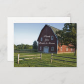 Red Barn met hek country Weddenschap Notitiekaartje (Voorkant / Achterkant)