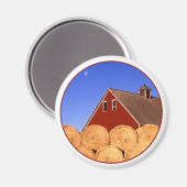 Red Barn Moon Magneet (Voorkant / Achterkant)