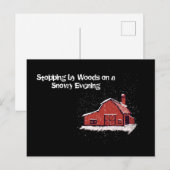 Red Barn op een sneeuwnacht Feestdagenkaart (Voorkant / Achterkant)