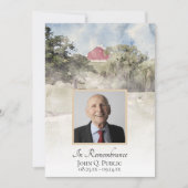 Red Barn op Hill Country Boerderij Dood Jubileum Kaart (Voorkant)