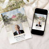 Red Barn op Hill Country Boerderij Viering van het Kaart