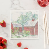 Red Barn Paper Napkin voor feest Servet (Insitu)