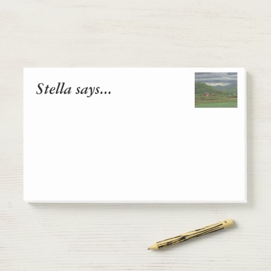 Red Barn Post-it® Notes (Op bureau)