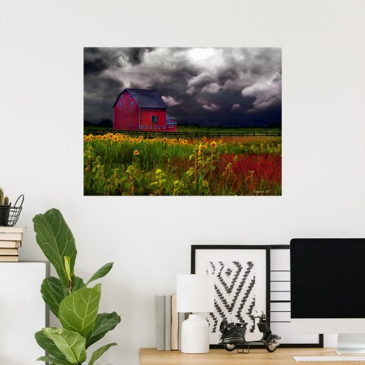Red Barn Poster (Thuiskantoor)