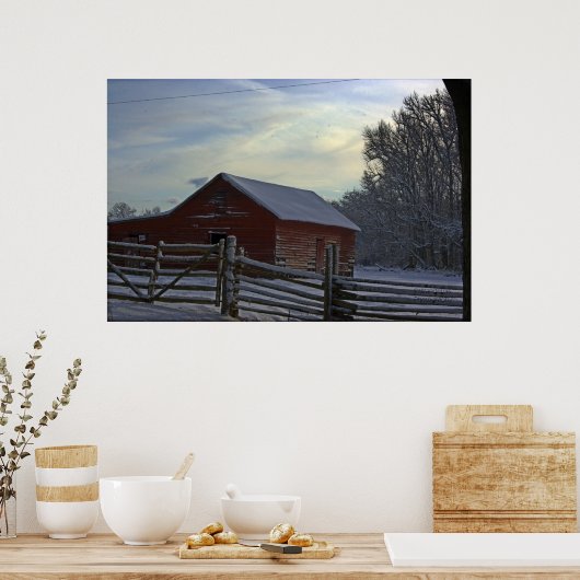 Red Barn Print (Keuken)