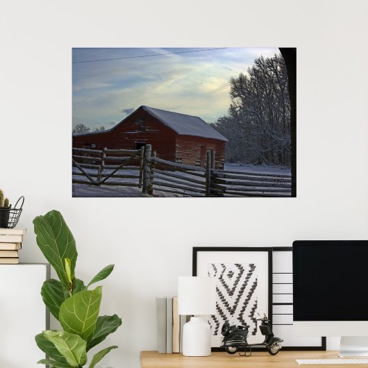 Red Barn Print (Thuiskantoor)
