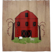 Red Barn Shower Curtain Douchegordijn (Voorkant)