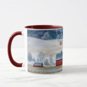 Red Barn Snow Country Christmas Fun Mok Cup (Links)