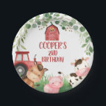 Red Barn Tractor Boerderij Verjaardagsfeestje Papi Papieren Bordje<br><div class="desc">Red Barn Tractor Boerderij Verjaardagsfeestje Papier Bord Sweet red boerderij thema verjaardagsfeestje papier bord met een rode schuur en tractor,  evenals een ezel,  varken,  koe en mooie meestal eucalyptus gebladerte arrangement.</div>