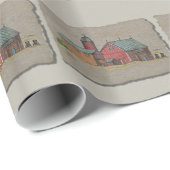 Red Barn & Two Buggies Cadeaupapier (Rol Hoek)