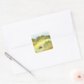 Red Barn Vierkante Sticker (Envelop)