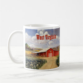 Red Barn West Virginia Boerderij Fine Art Painting Koffiemok