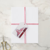 Red Barn White Snow Gift Label Cadeaulabel (Met Touw)