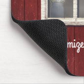 Red Barn Window & Lights Rustic Country Farmhouse Muismat (Hoek)