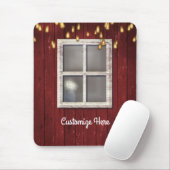 Red Barn Window & Lights Rustic Country Farmhouse Muismat (Met muis)