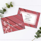 Red Barn Wood Country Weddenschap Save the Date