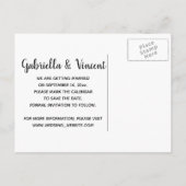 Red Barn Wood Country Weddenschap Save the Date Aankondigingskaart (Achterkant)