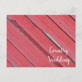 Red Barn Wood Country Weddenschap Save the Date Aankondigingskaart (Voorkant)