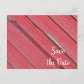 Red Barn Wood Ranch Wedding Save the Date Aankondigingskaart (Voorkant)