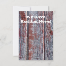 Red Barn Wood Rustic Save the Date
