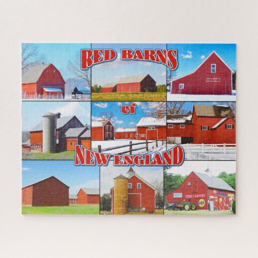 Red Barns of New England Jigzaag Puzzle Legpuzzel (Horizontaal)