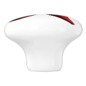 Red Barnstar Round Knob Keramische Knop (Zijkant)