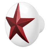 Red Barnstar Round Knob Keramische Knop (Rechts)