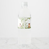 Red Barnyard Boerderij Baby shower Waterfles Etiket (Achterkant)