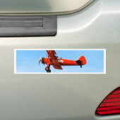 Red Baron Bi Plane Bumpersticker (Op auto)