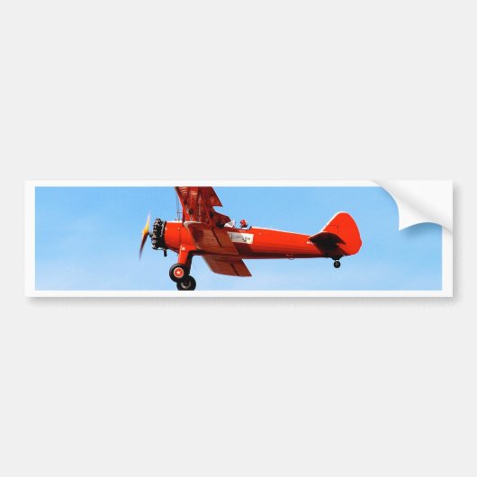 Red Baron Bi Plane Bumpersticker (Voorkant)