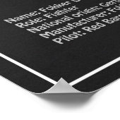 Red Baron Fokker Dr.1 - Vliegtuigblauwdruk PD Poster (Hoek)