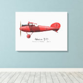 Red Baron Manfred von Richthofen German Flying Ace Canvas Afdruk (Insitu (Houten vloer))